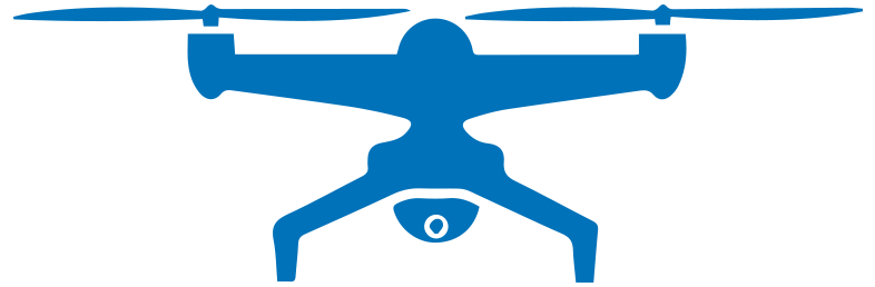 Drone bleu
